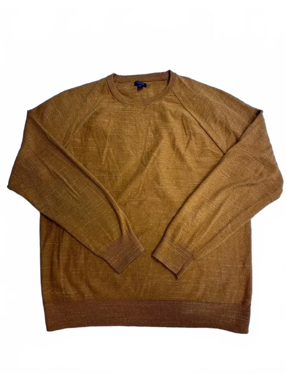J.Crew Men's Large Cotton Crew Neck Sweater in Mustard